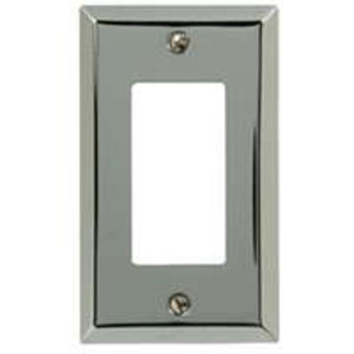 Amertac 161R Traditional 1 Rocker GFCI Wallplate, Polished Chrome