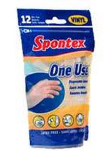 Spontex 76191 One use Latex Gloves, Fits All