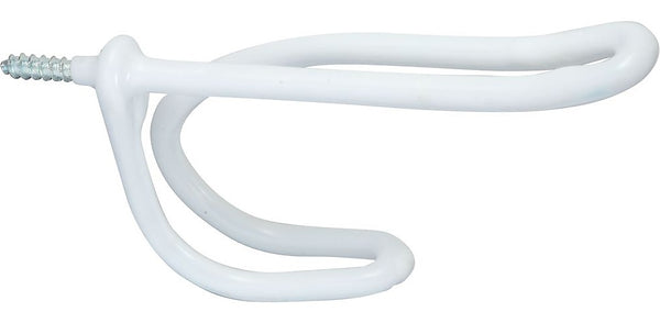 National Hardware N222-513 SP2215B Coat/Hat Hook, Vinyl Coated, White