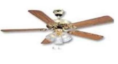 Boston Harbor CF-78043 Dual Mount Ceiling Fan, 52", Polished Brass