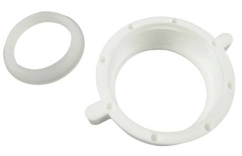 Danco 86786 Slip-Joint Nut With Washers, Plastic, White, 1-1/2"