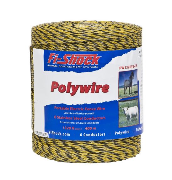 Fi-Shock PW1320Y6-FS Electric Fence Poly Wire, 1320&#039;