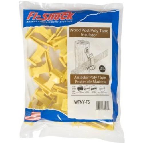 Fi-Shock IWTNY-FS Poly Tape Wood Post Insulator, Yellow