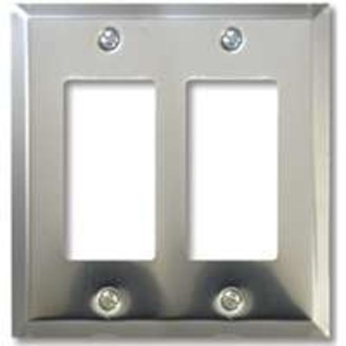 Amertac 161RR 2 Rocker-GFCI Traditional Wallplate, Polished Chrome