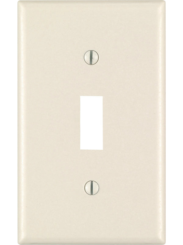 Leviton 000-78001-000 Toggle Wall Plate, 1 Gang, Light Almond