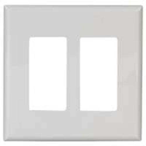 Cooper Wiring PJS262W Decorator Screwless Wallplate, 2-Gang, White