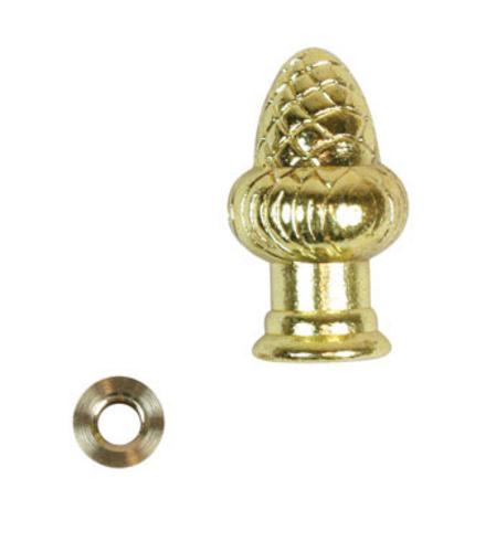 Jandorf 60104 Finial Acorn Reducer, Brass Finish