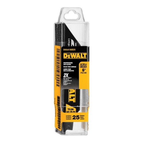 Dewalt DWA4186B25 Premium Metal Reciprocating Blade, 6"