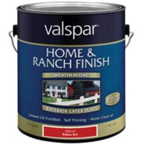 Valspar  018.5221-14.007 Flat Home & Ranch Finish, Brillant Red