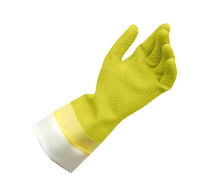 Quickie 12141 Yellow Latex Gloves, Medium