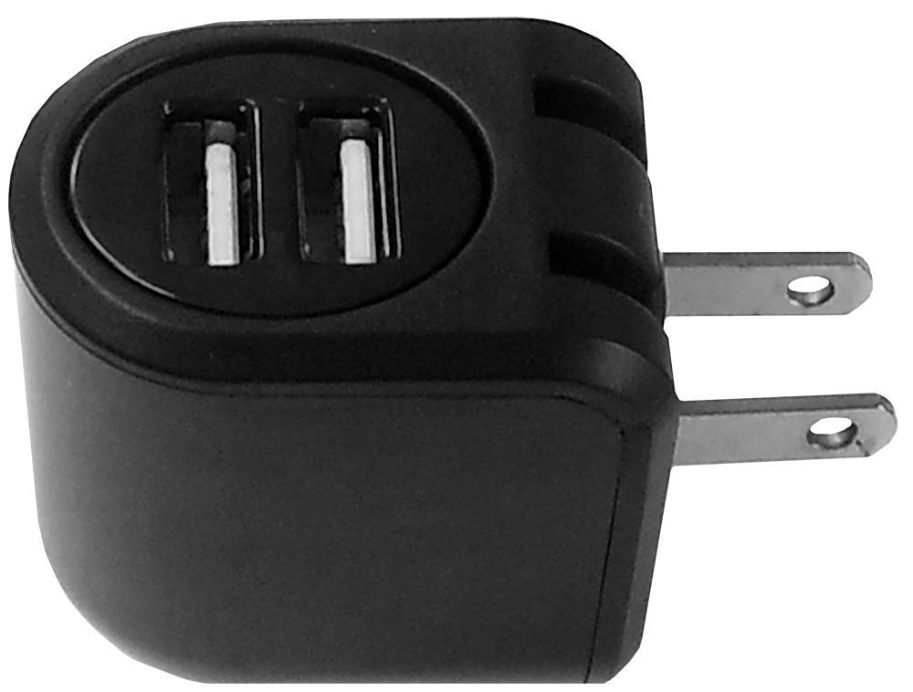 GetPower GP-AC2USB-BLK Dual USB AC Home Adapter, Black, 2.1-Amp