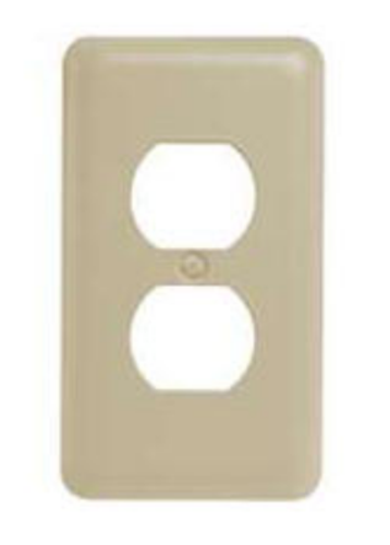 Amertac 935DAL 1 Duplex Receptacle Wallplate, Almond