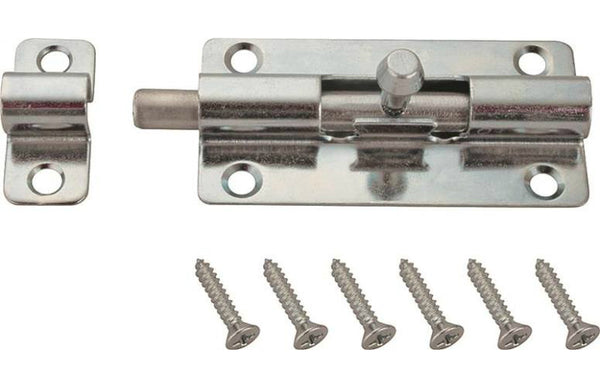 Prosource SS-B02-PS Non-Lockable Barrel Bolts, Stainless steel, 2"