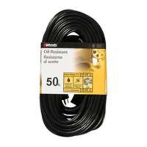 Woods 2457 Outdoor Extension Cord 12/3 Sjtow, 15 Amp, 50Ft, UL Listed