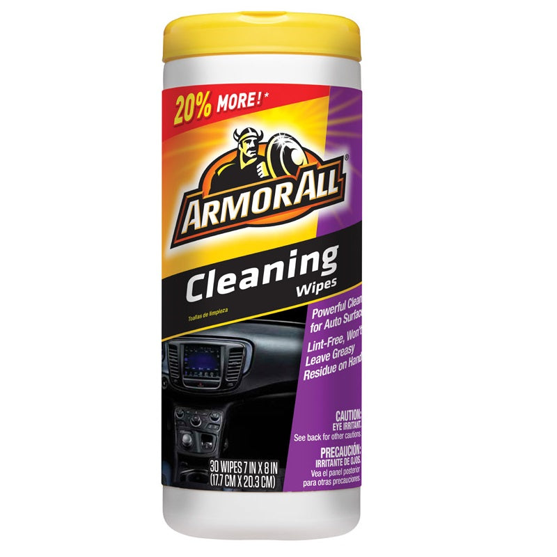 Armor All 17497C Cleaning Wipes, 30 Wipes