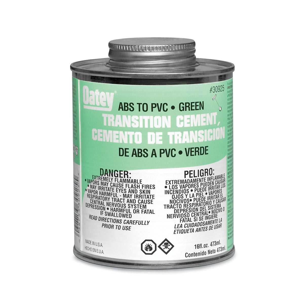 Oatey 30925 ABS To PVC Transition Solvent Cement, 16 Oz, Green