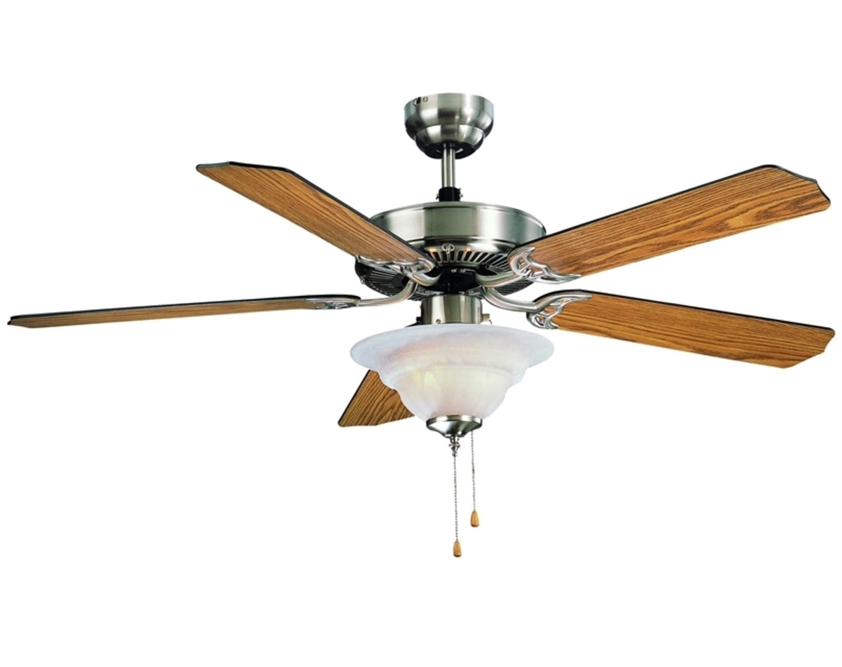 Boston Harbor CF-B552+1F242SN Ceiling Fan, Satin Nickel