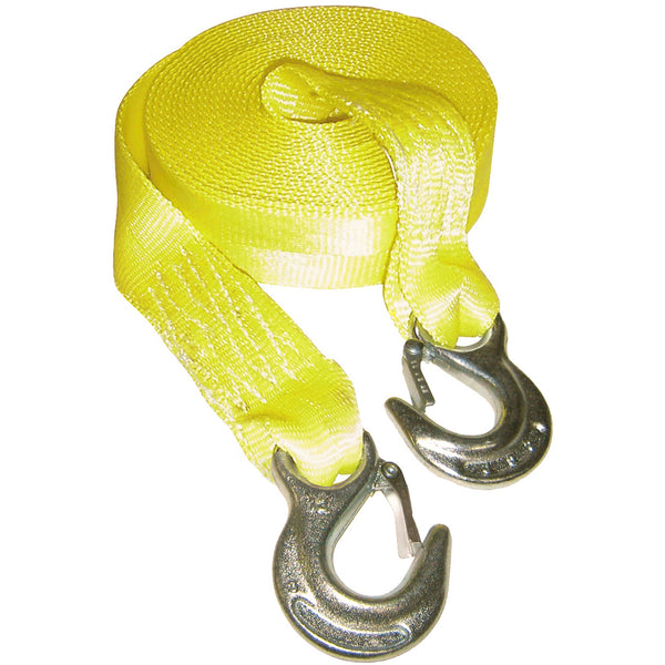 Keeper 89815-10A Emergency Tow Strap With Spring Latch 15&#039;, Yellow