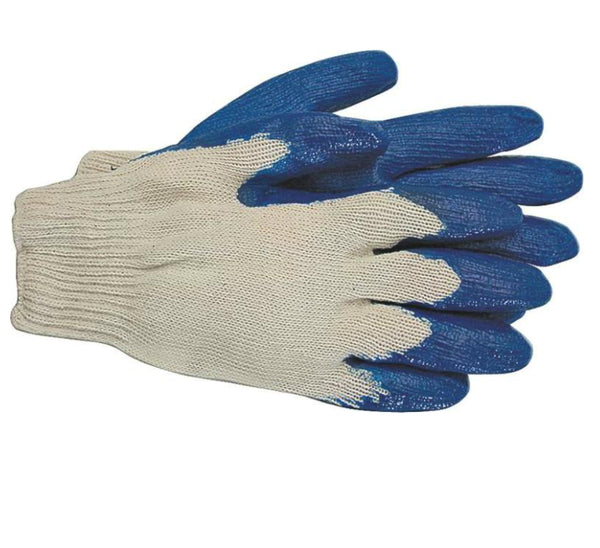 Boss 1SR8427L Economy String Knit with Latex Palm Protective Gloves, Large