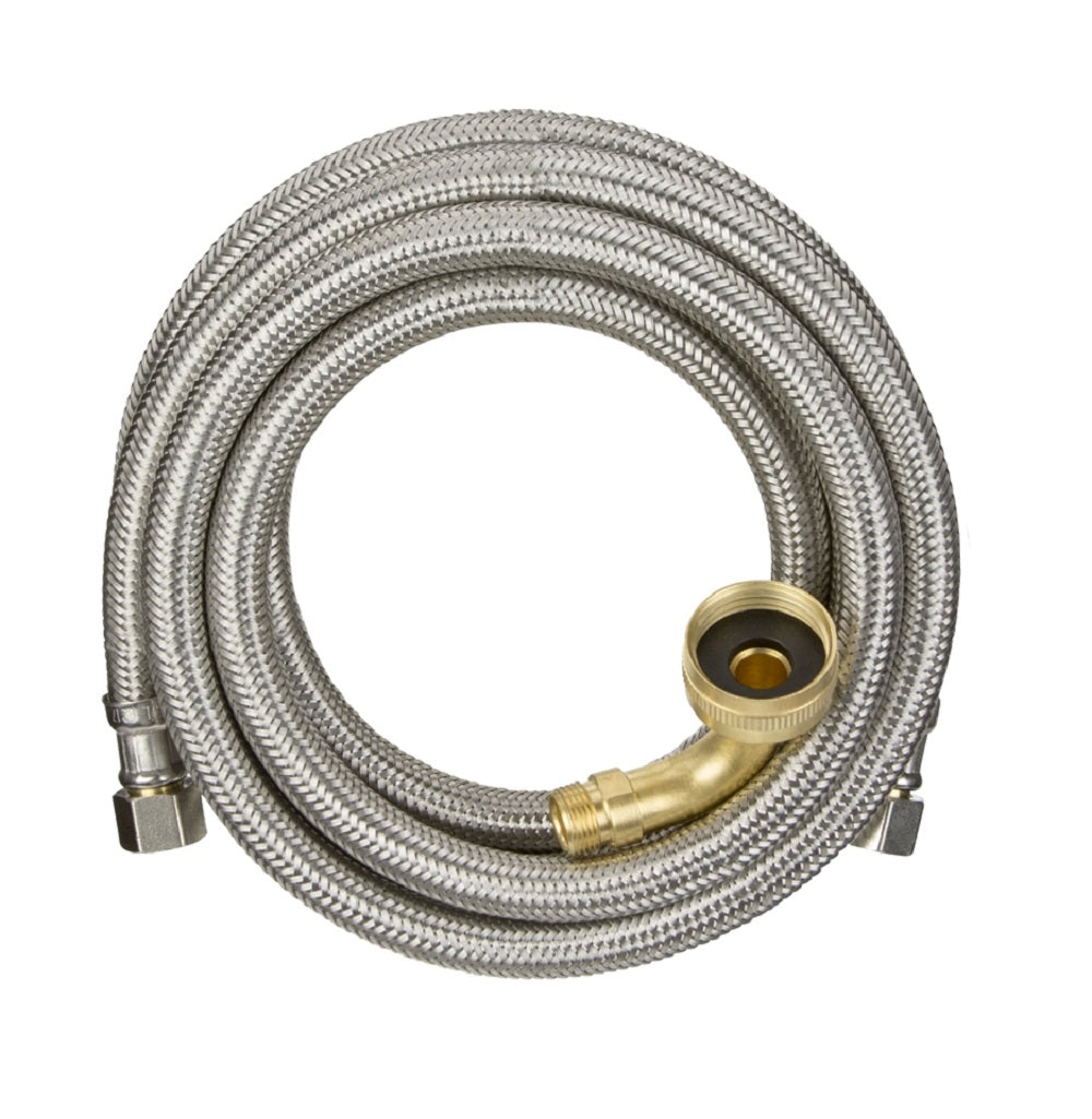 Plumb Pak PP25896 Dishwasher Supply Line, Stainless Steel, 8'