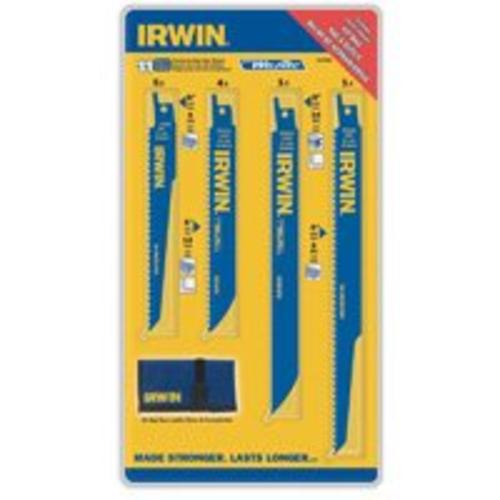 Irwin 4935496 11-Piece Reciprocating Saw Blade Set, Bi-Metal