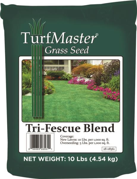 TurfMaster 28-08561 Tri-Fescue Blend Grass Seed, 10 Lbs