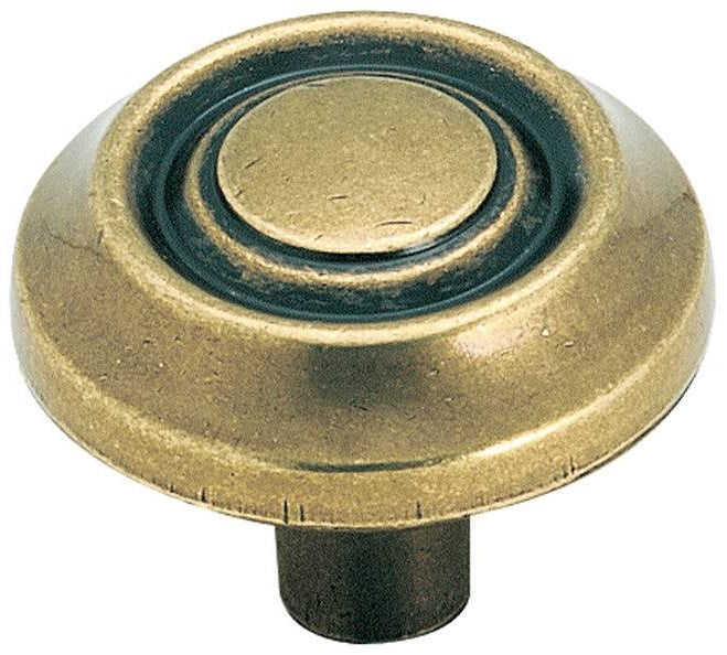 Amerock BP3423BB Allison Round Traditional Cabinet Knob, Burnished Brass