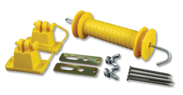 Zareba YWPGK10 Electric Fence Wood Post Gate Kit, Yellow