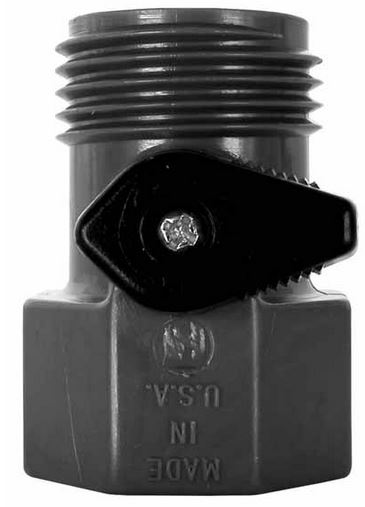 Valley GHV-1-BLK-CSK Garden Hose Valve, 3/4 x 3/4