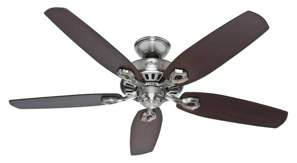 Hunter Fan 53241 Builder Elite Ceiling Fan, Brushed Nickel, 52"