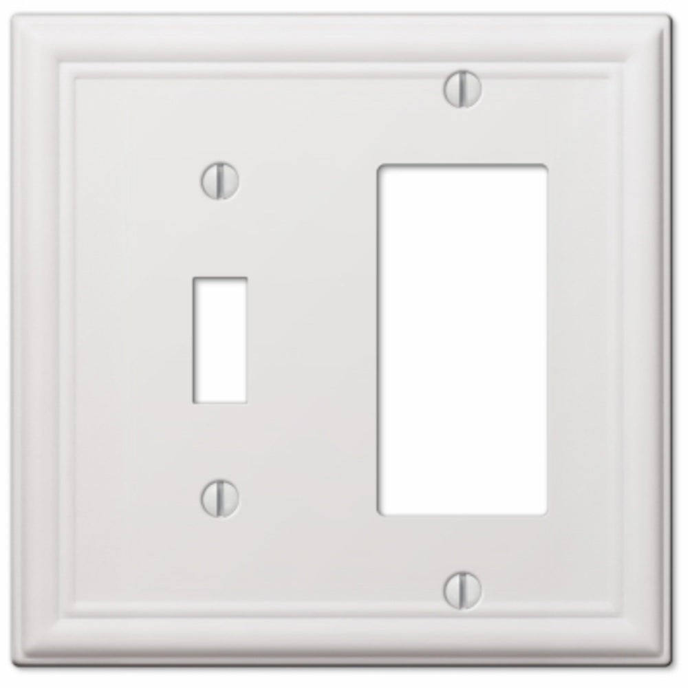 Amerelle 149TRW Chelsea Rocker/Toggle Wall Plate, White