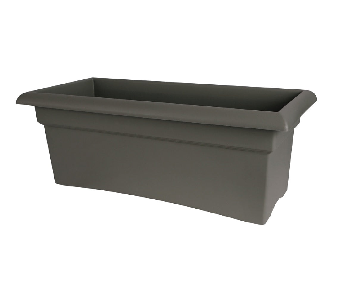 Bloem VER26908 Deck Box Planter, Charcoal, 26 Inch