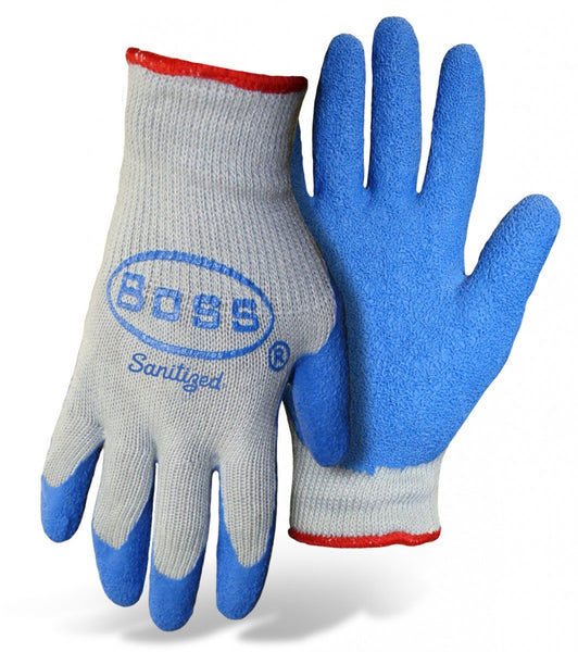 Boss 8422M Non-Slip Gloves, Medium, Blue/Gray