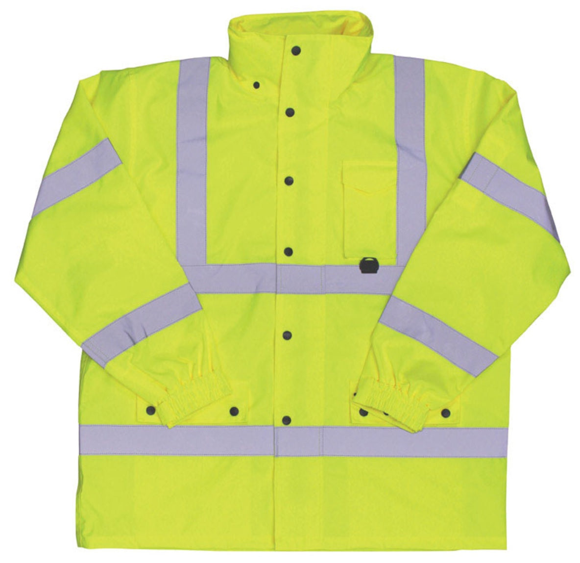 Boss 3NR60002X High Visibility Rain Jacket, Yellow, 2XL