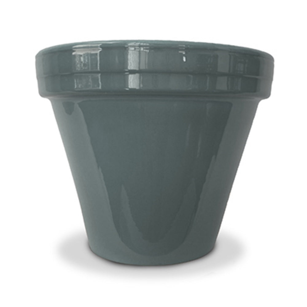 Ceramo PCSBX-6-GY-TV Powder Coated Ceramic Standard Flower Pot, Gray