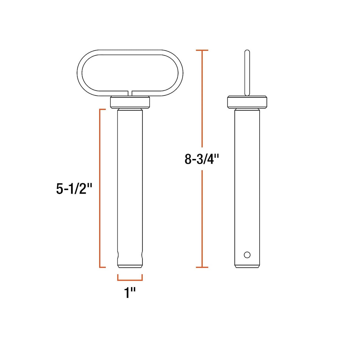 Curt 45803 Clevis Pin, Steel