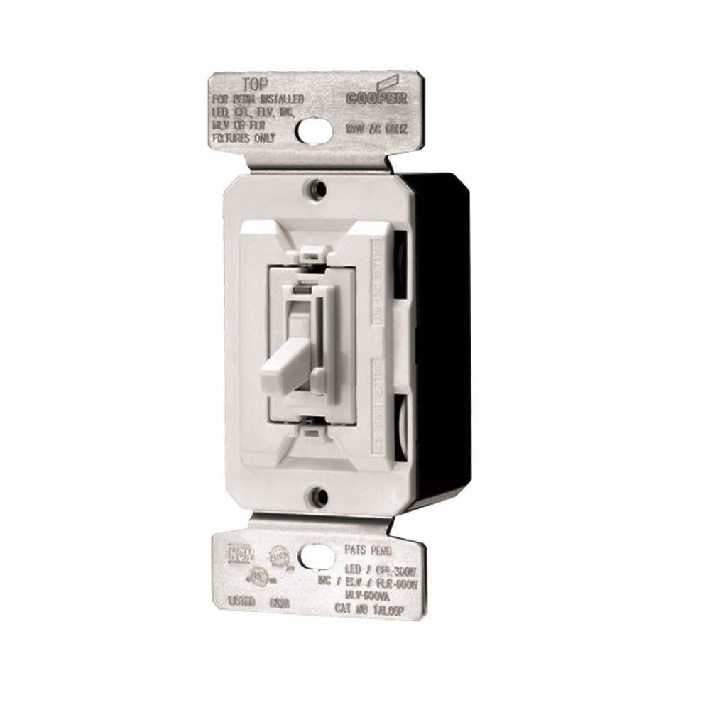 Eaton TUL06P-C2-KB-L Toggle Dimmer, Polycarbonate, 120 Volt