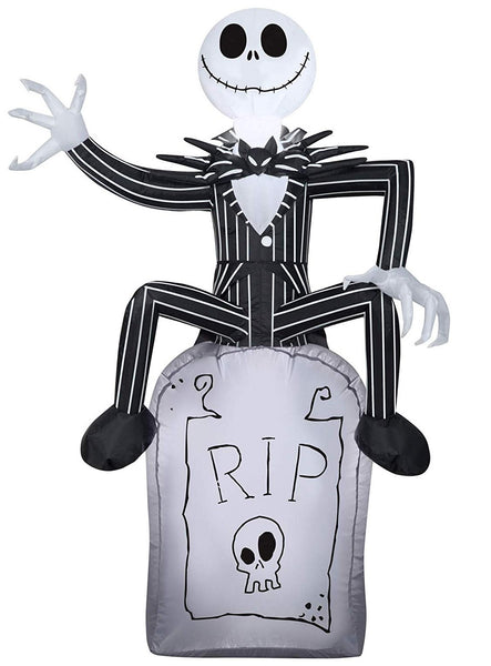 Gemmy 74039 Halloween Inflatable Jack Skellington On Tombstone