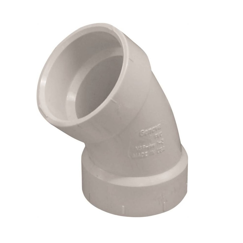 Genova 192501 700 Series 45 Degree Drain Pipe Elbow, 1-1/2 Inch