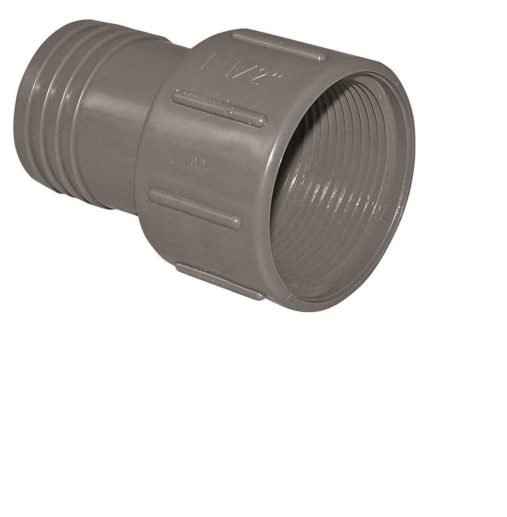 Genova UPVCFA-15 Female Insert Hose Adapter, 1-1/2 Inch Insert x FIP