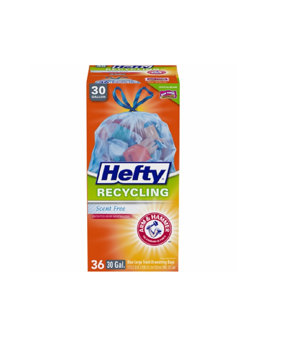 Hefty Recycling Trash Bags, 36 Count