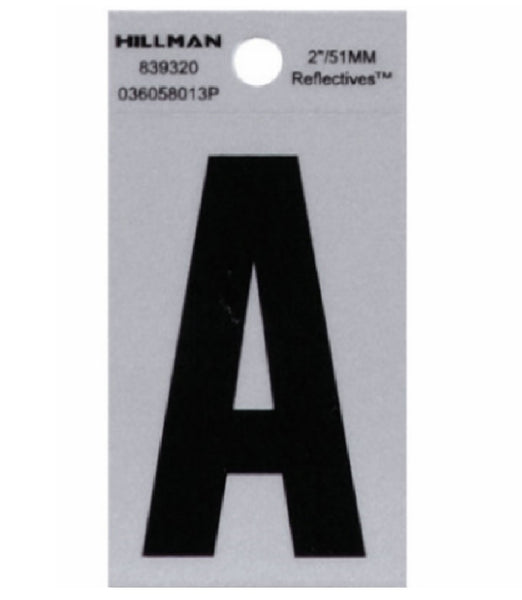 Hillman Fasteners 839320 Mylar Adhesive Reflective Vinyl Letter A, 2 Inch