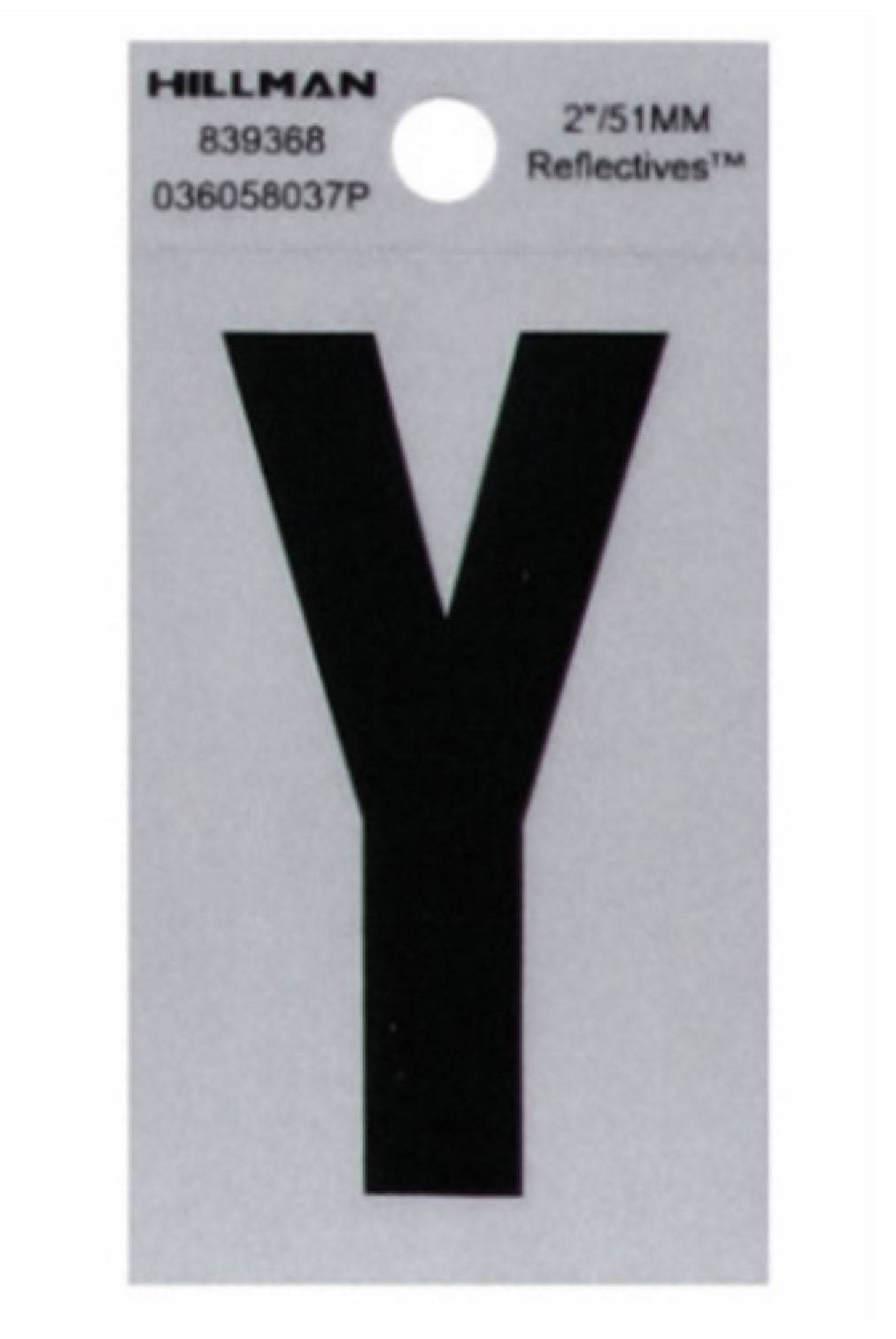 Hillman Fasteners 839368 Mylar Adhesive Reflective Vinyl Letter Y, 2 Inch