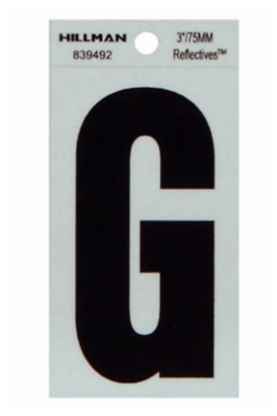 Hillman Fasteners 839492 Reflective Adhesive Vinyl Letter G Sign, 3 Inch