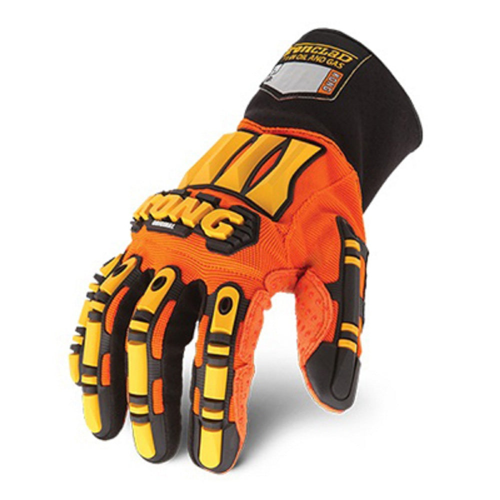 Ironclad SDX2-04-L Original Oil & Gas Safety Impact Gloves, Orange, Large