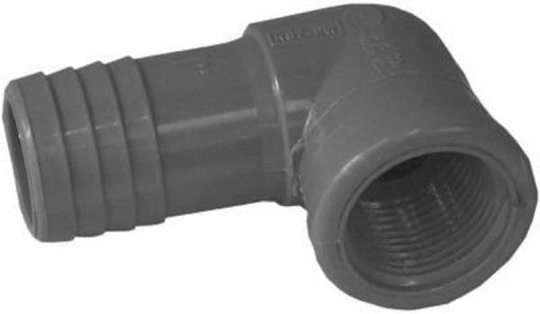 Lasco 1407131RMC Poly Female Pipe Thread Insert Reducing Elbow, 1 Inch x 3/4 Inch