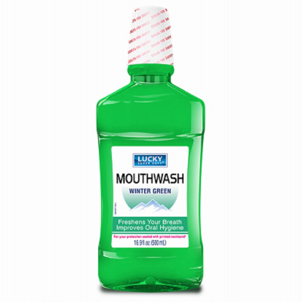 Lucky Super Soft 10050-12 Winter Green Mouthwash, 16.9 OZ