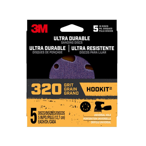 3M 27255 Hookit Ultra Durable Sanding Disc, Ceramic, 5 Inch