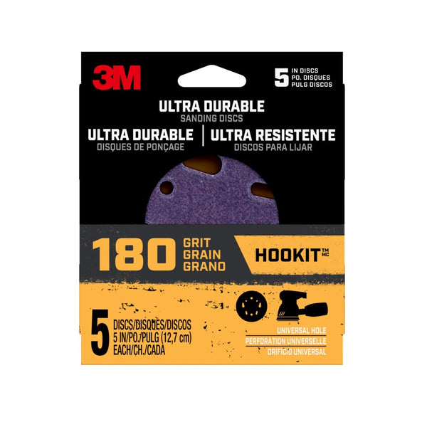 3M 27257 Hookit Ultra Durable Sanding Disc, Ceramic, 5 Inch