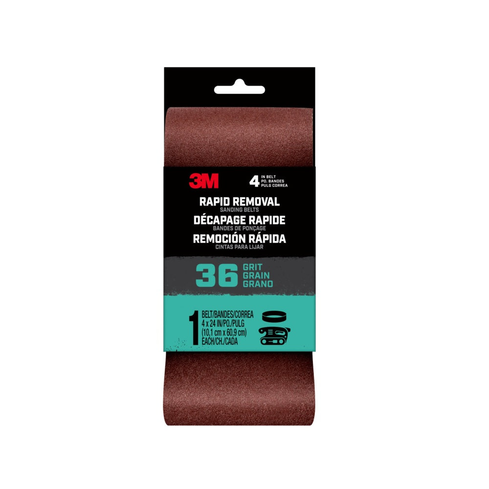 3M 27393 Rapid Removal Sanding Belt, 36 Grit